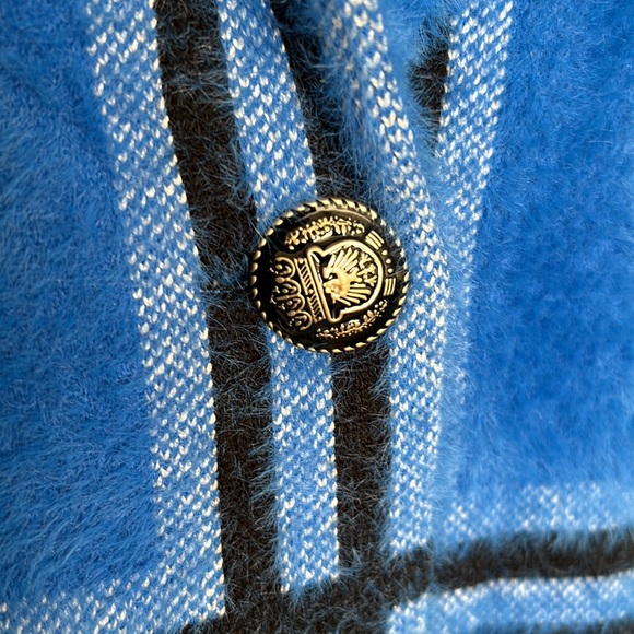 🎯NWT NVLT Coatigan Jacket Blue Black Size Small - Picture 6 of 16